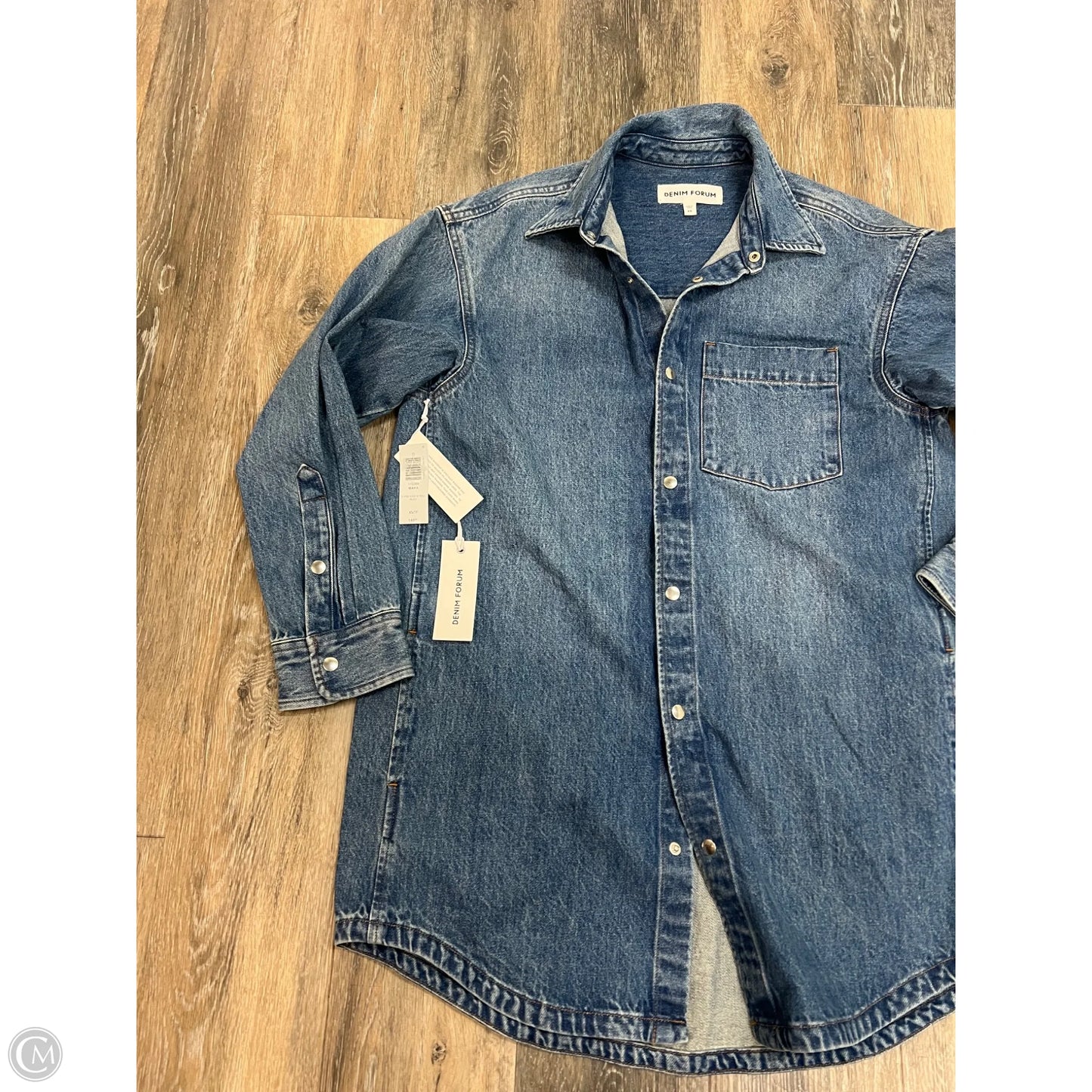 Dress Casual Short By Denim Forum In Blue Denim, Size: Xs