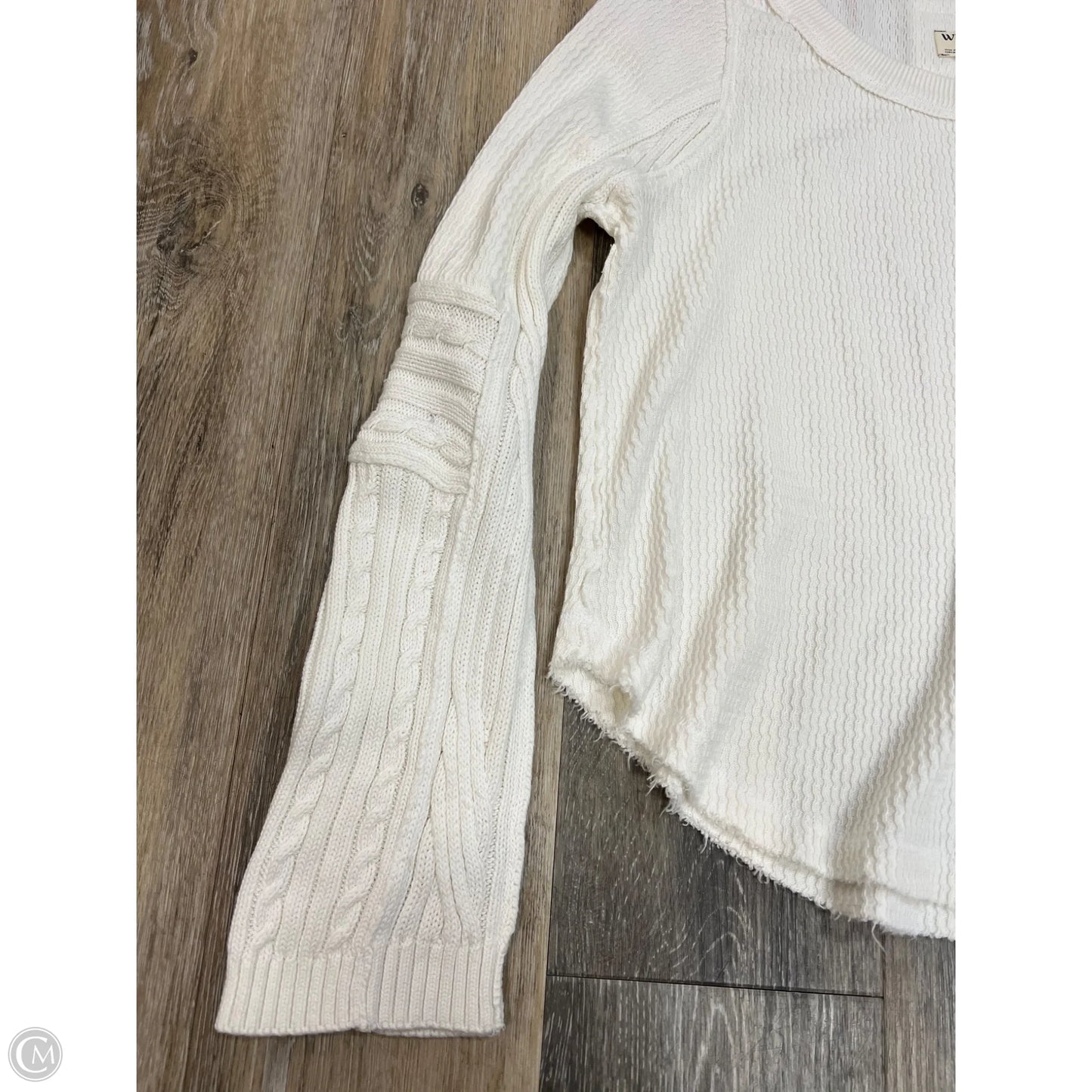 Top Long Sleeve By We The Free In Ivory, Size: S