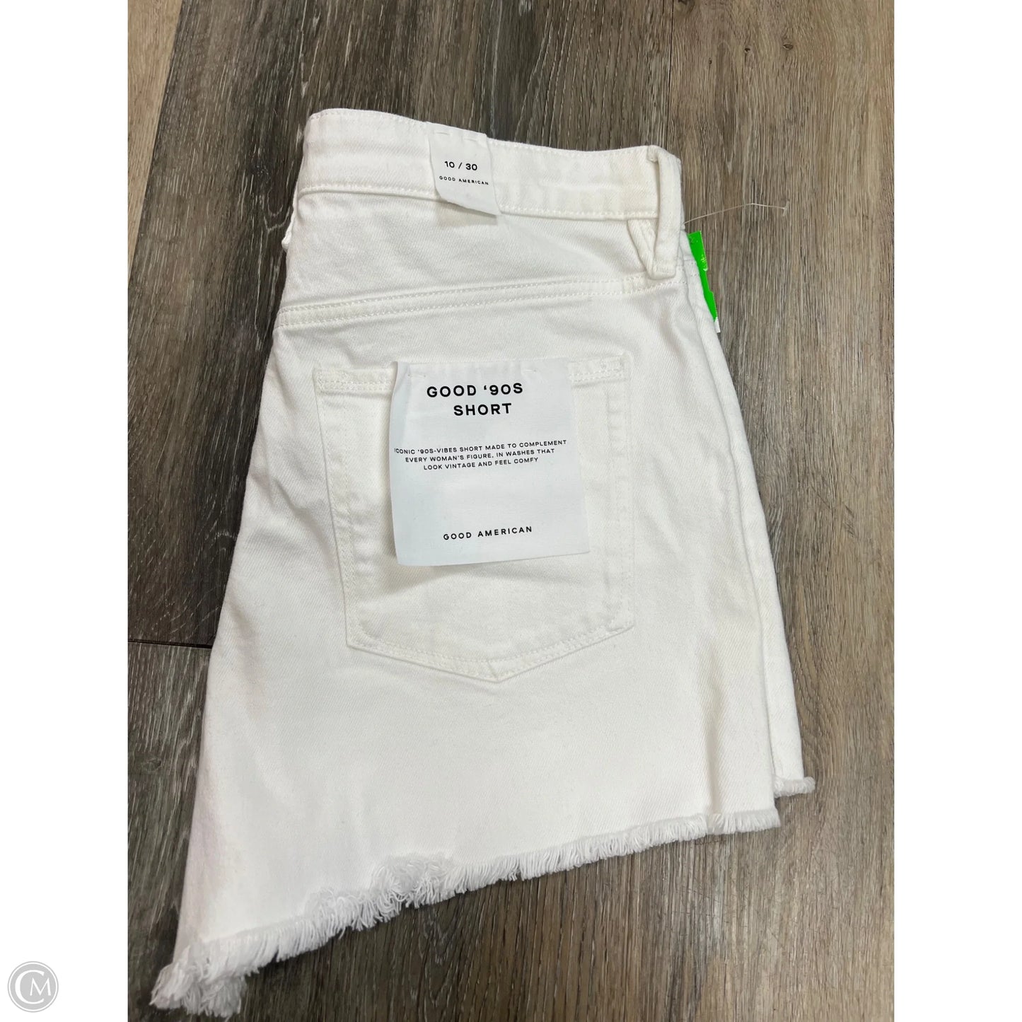 Shorts By Good American In White Denim, Size: 10/30