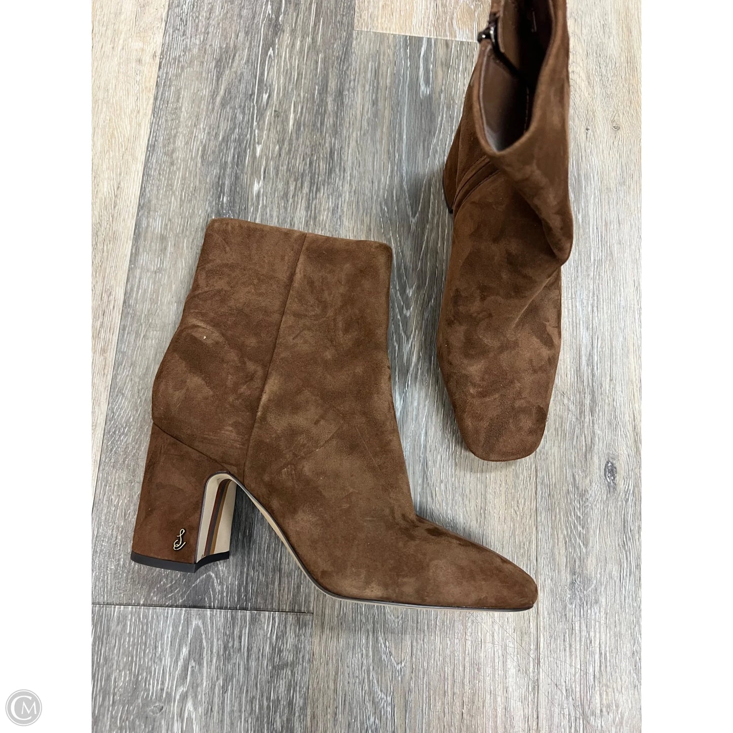 Boots Ankle Heels By Sam Edelman In Brown, Size: 9