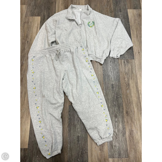 Lounge Set Pants By Pink In Grey, Size: Xxl