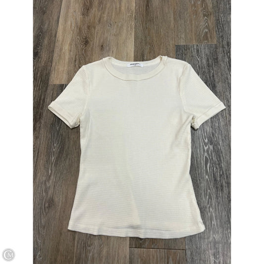 Top Short Sleeve By Project Social Tee In White, Size: L