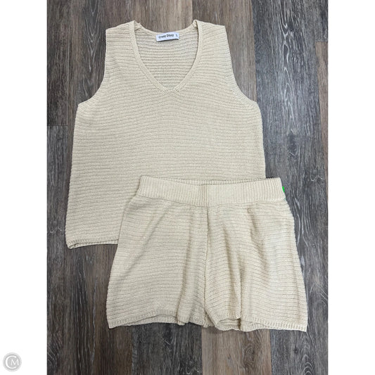 Shorts Set By Crazy Dizzy In Cream, Size: S