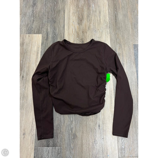 Athletic Top Long Sleeve Crewneck By Lululemon In Brown, Size: 6