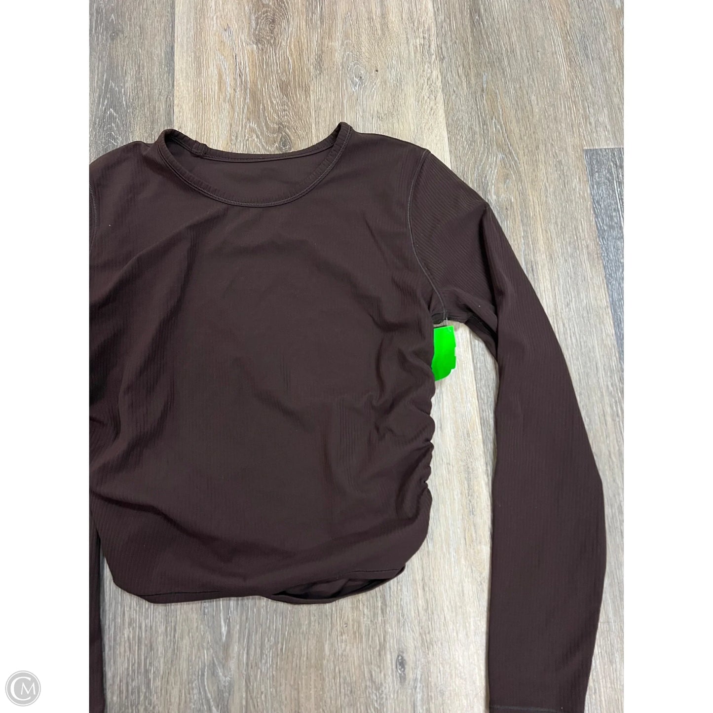 Athletic Top Long Sleeve Crewneck By Lululemon In Brown, Size: 6