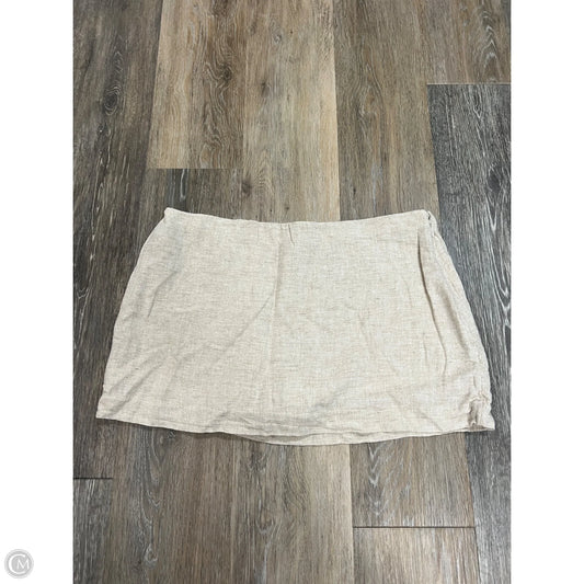 Skort Linen By Abercrombie And Fitch In Tan, Size: M