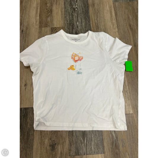 Top Short Sleeve By Abercrombie And Fitch In White, Size: M