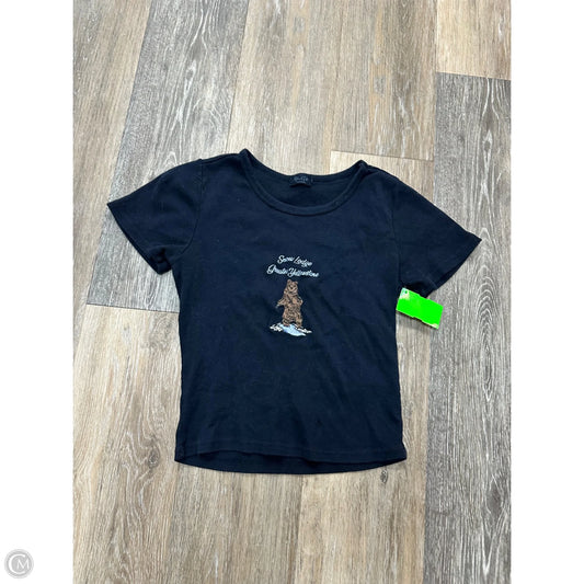 Top Short Sleeve By John Galt In Navy, Size: Osfm