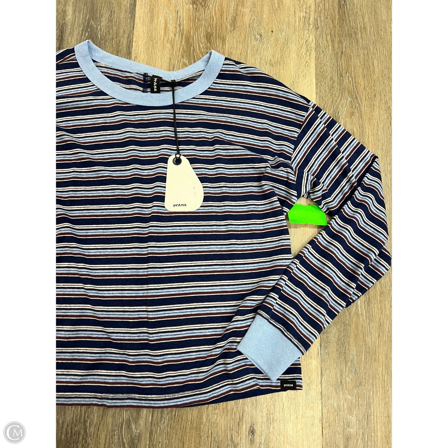 Top Long Sleeve By Prana In Striped Pattern, Size: S