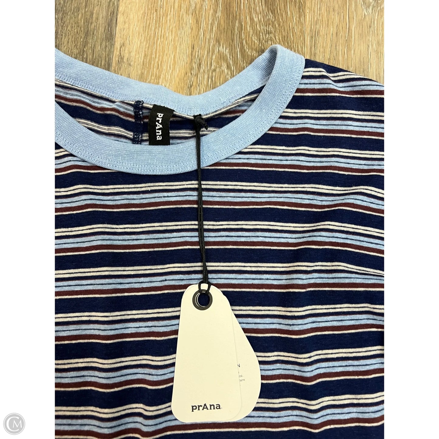 Top Long Sleeve By Prana In Striped Pattern, Size: S