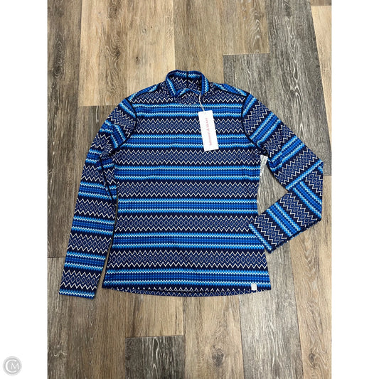 Athletic Top Long Sleeve Collar By Krimson Klover In Blue, Size: S