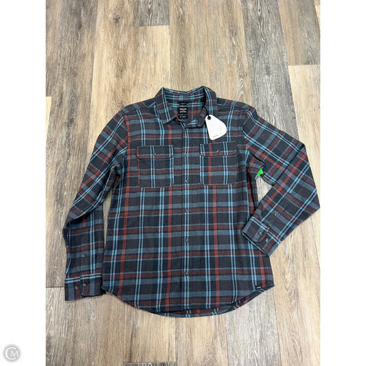 Blouse Long Sleeve By Prana In Plaid Pattern, Size: M (men’s)