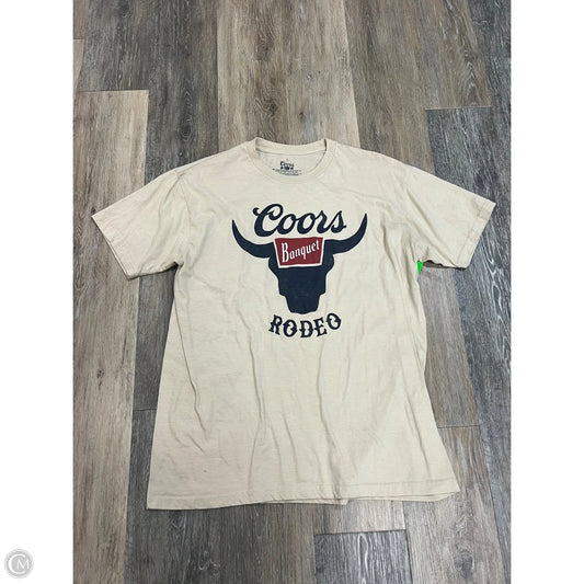 Top Short Sleeve By Clothes Mentor In Tan, Size: L