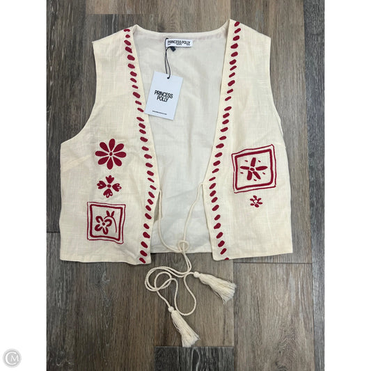 Top Sleeveless By Princess Polly In Cream, Size: 4