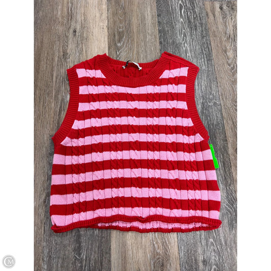 Sweater Short Sleeve By Zara In Striped Pattern, Size: M