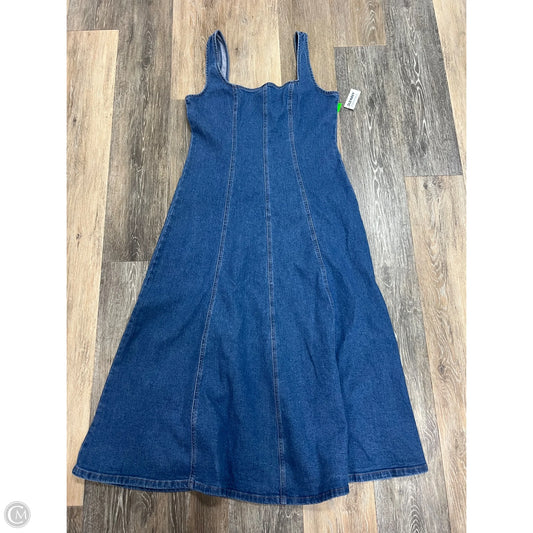 Dress Casual Midi By Old Navy In Blue Denim, Size: S