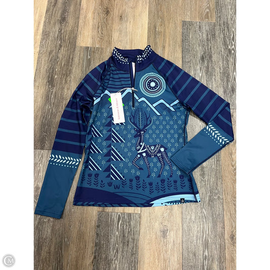 Athletic Top Long Sleeve Collar By Krimson Klover In Navy, Size: S