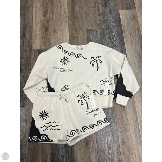 Lounge Set Shorts By Vintage Havana In Cream, Size: S