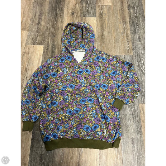 Sweatshirt Hoodie By Natural Life In Floral Print, Size: M