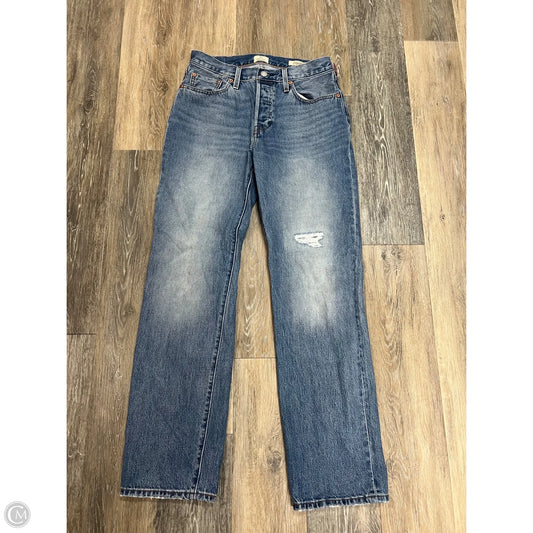 Jeans Straight By Levis In Blue Denim, Size: 4