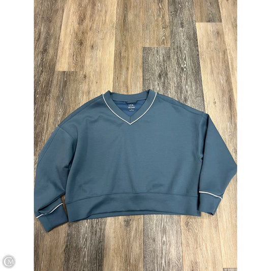 Athletic Sweatshirt Crewneck By Ypb In Blue, Size: L