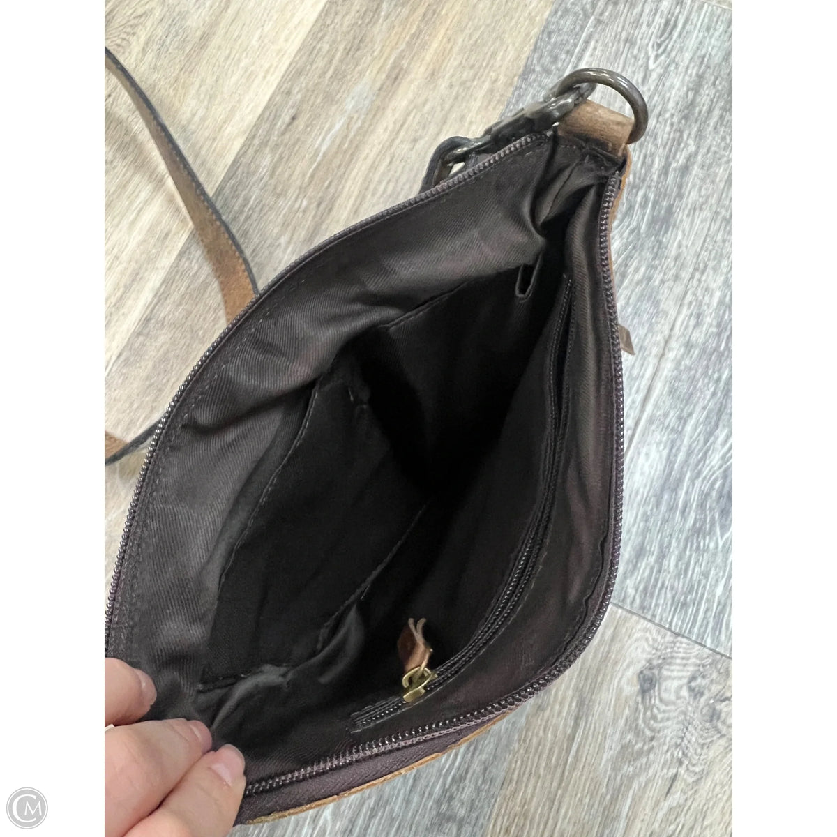 Crossbody Leather By Clothes Mentor, Size: Medium
