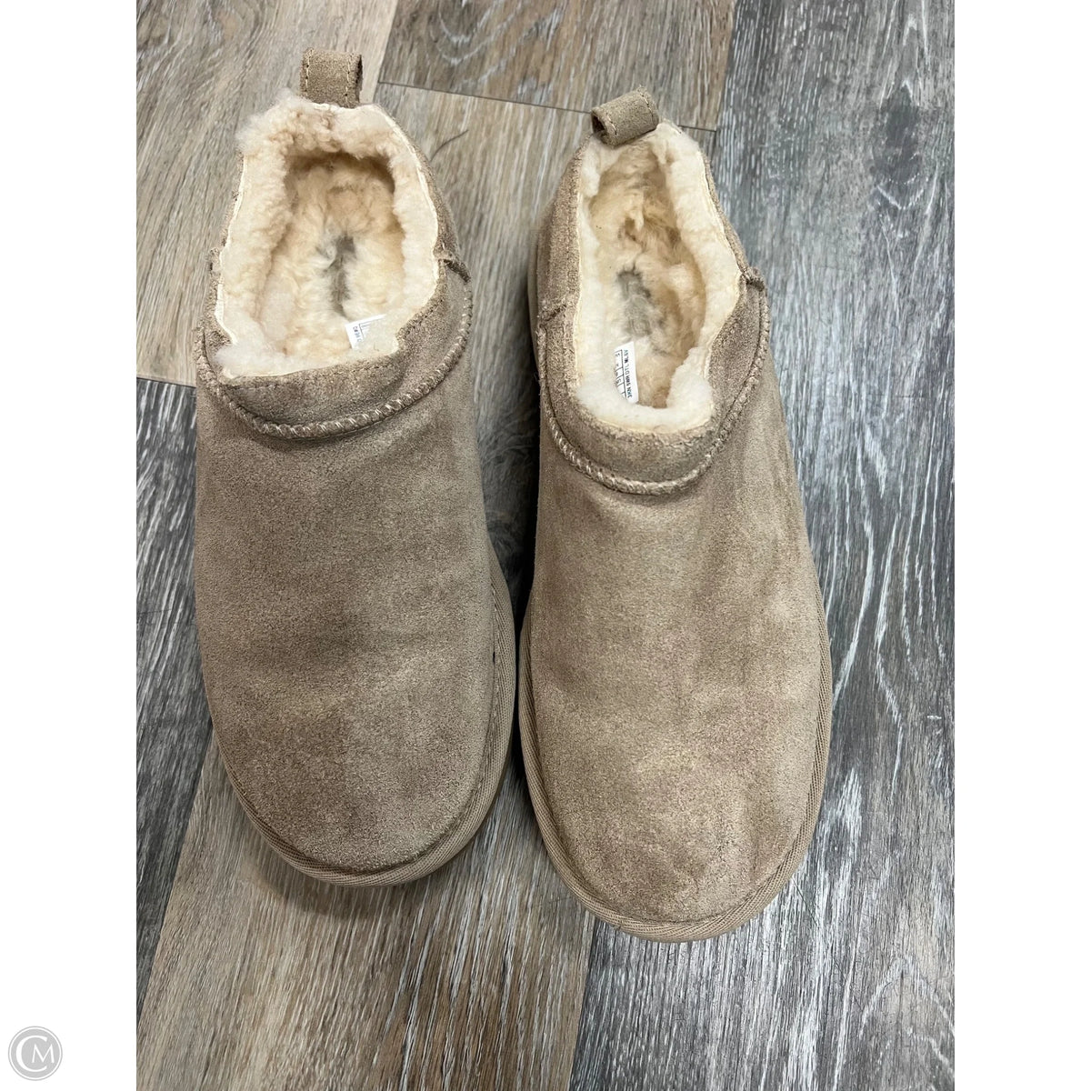 Slippers Designer By Ugg In Tan, Size: 8