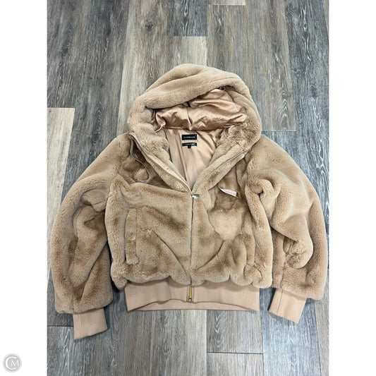 Coat Faux Fur & Sherpa By Carbon38 In Tan, Size: S