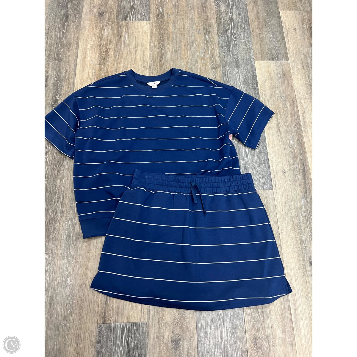 Skort 2pc Set By Rae Mode In Navy, Size: 2x