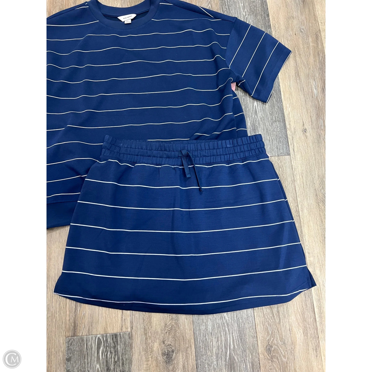 Skort 2pc Set By Rae Mode In Navy, Size: 2x