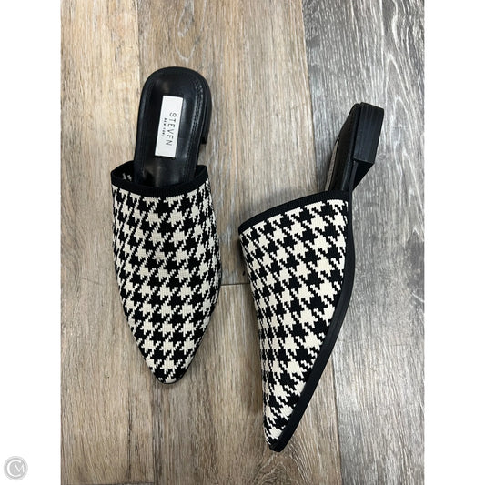 Shoes Flats By Steven In Black & White, Size: 6.5