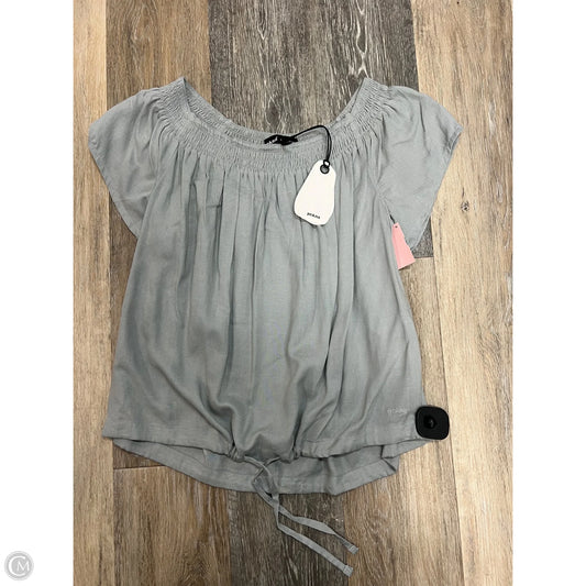 Blouse Short Sleeve By Prana In Grey, Size: S
