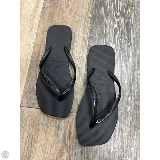 Sandals Flip Flops By Havaianas In Black, Size: 8