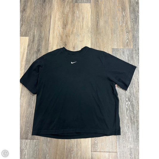 Athletic Top Short Sleeve By Nike Apparel In Black, Size: M