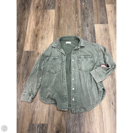 Jacket Shirt By Z Supply In Green, Size: M