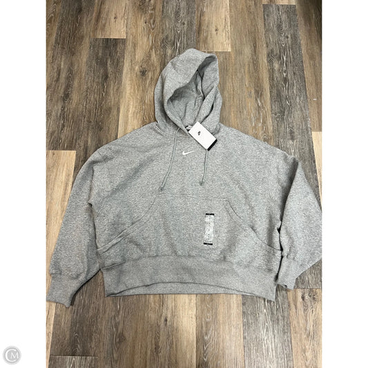Athletic Sweatshirt Hoodie By Nike Apparel In Grey, Size: S