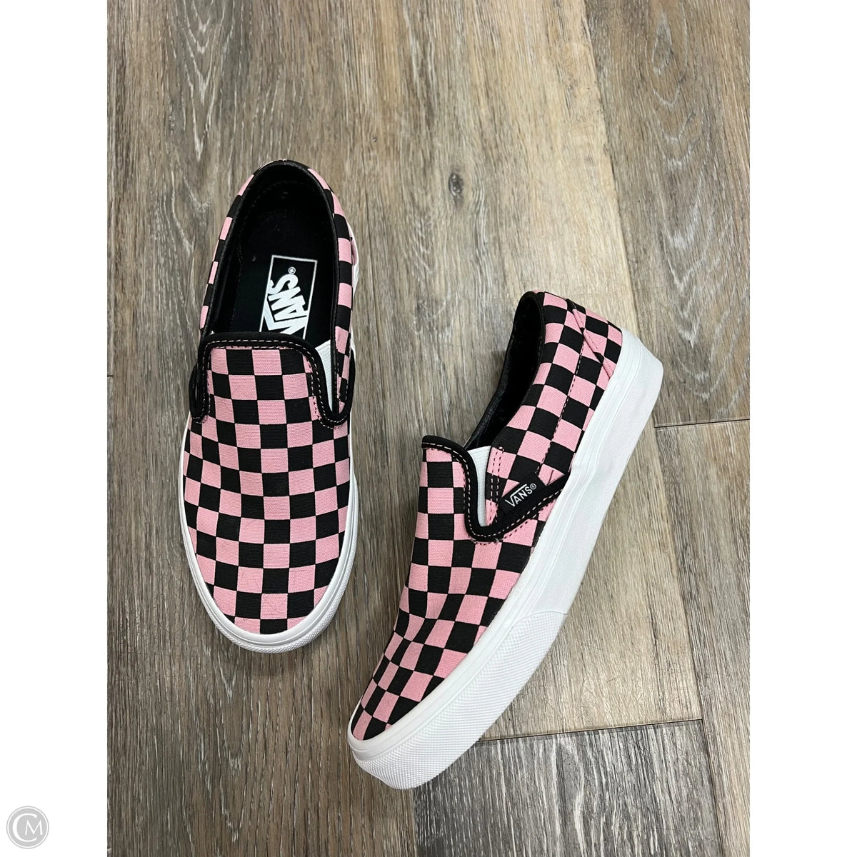 Shoes Flats By Vans In Checkered Pattern, Size: 6
