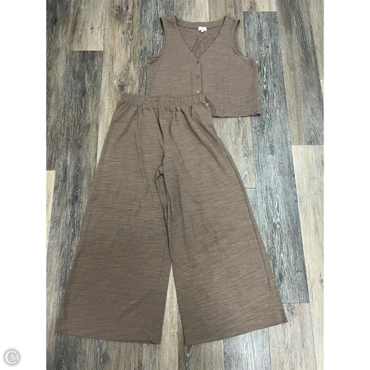 Pants Set 2pc By Z Supply In Tan, Size: M