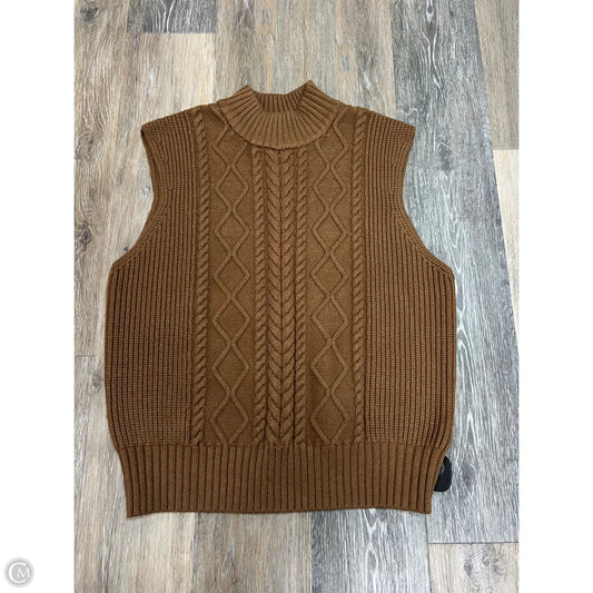 Sweater Short Sleeve By Varley In Brown, Size: M