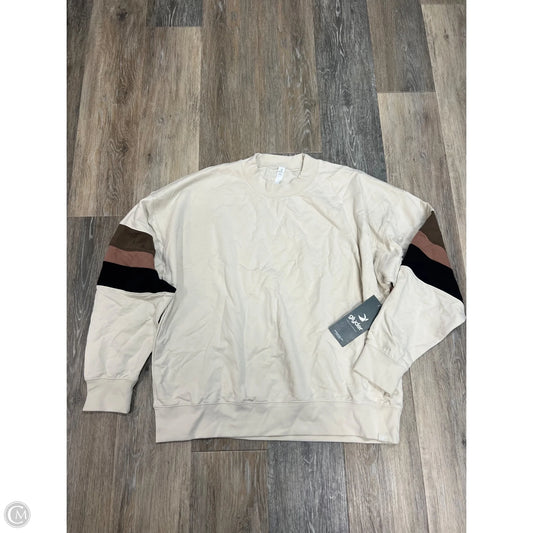 Athletic Sweatshirt Crewneck By Glyder In Cream, Size: M