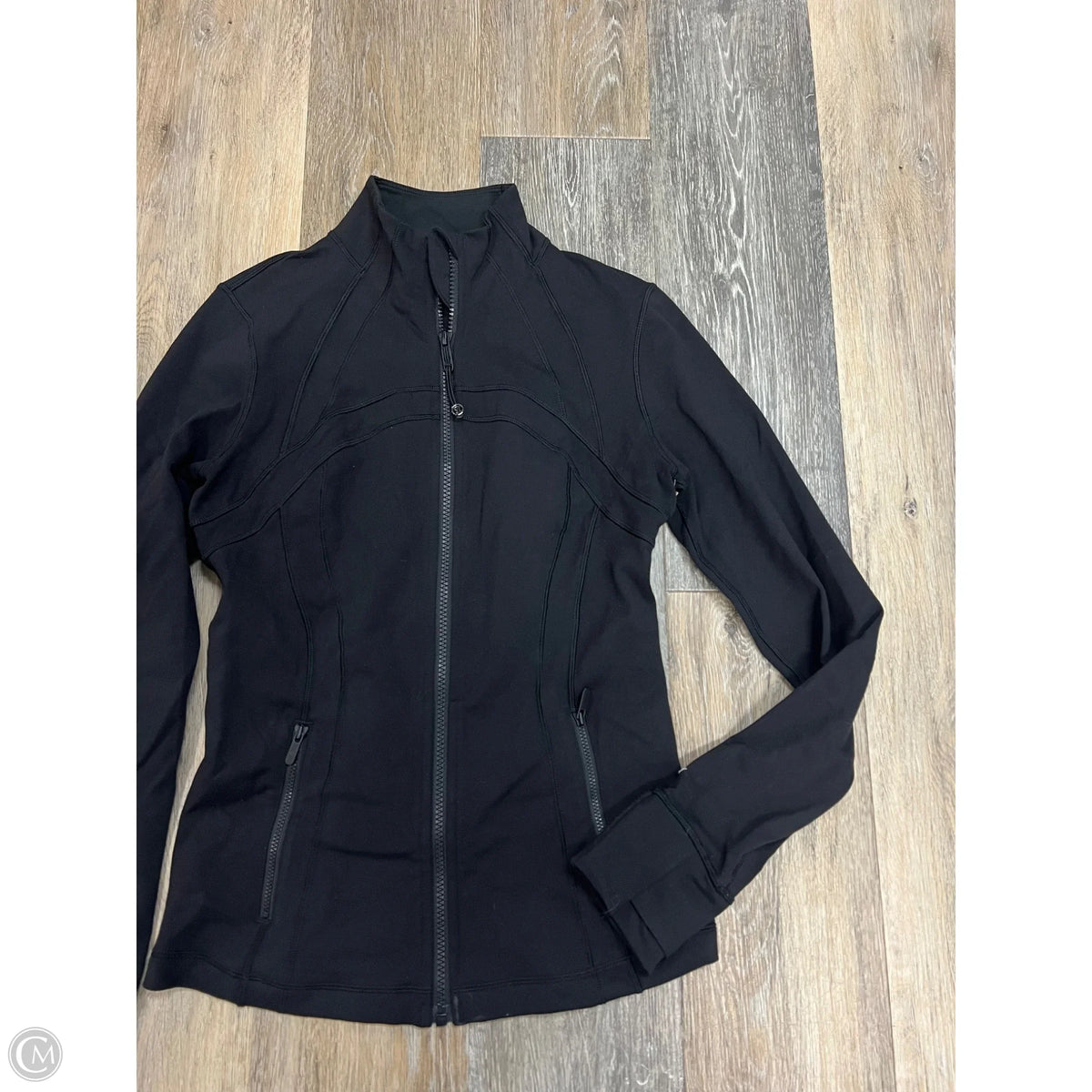 Athletic Jacket By Lululemon In Black, Size: 6