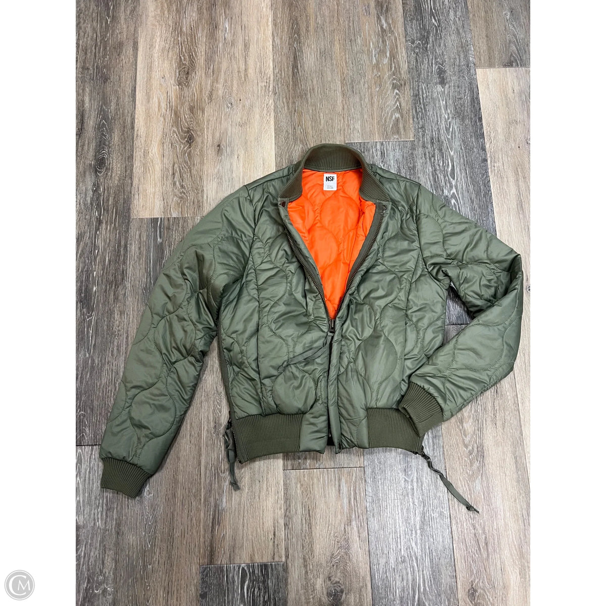 Jacket Puffer & Quilted By NSF In Green, Size: S