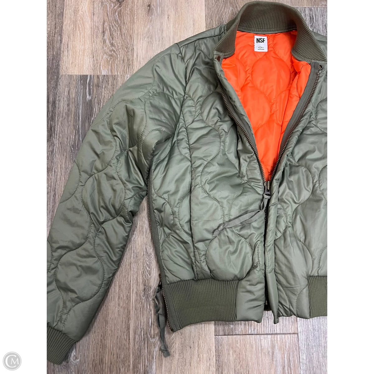 Jacket Puffer & Quilted By NSF In Green, Size: S