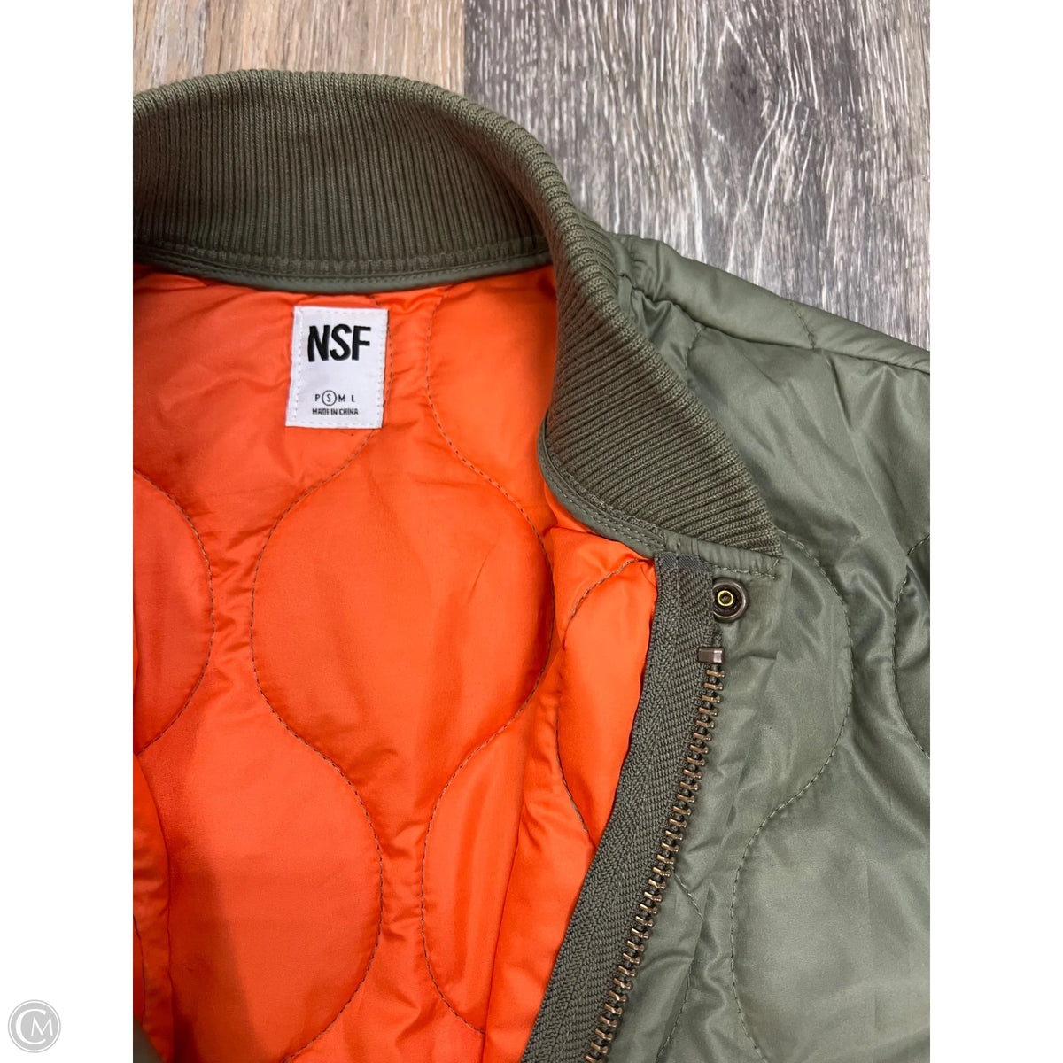 Jacket Puffer & Quilted By NSF In Green, Size: S