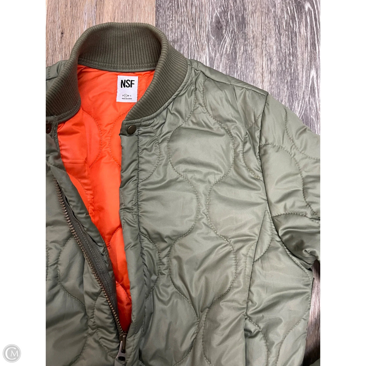 Jacket Puffer & Quilted By NSF In Green, Size: S