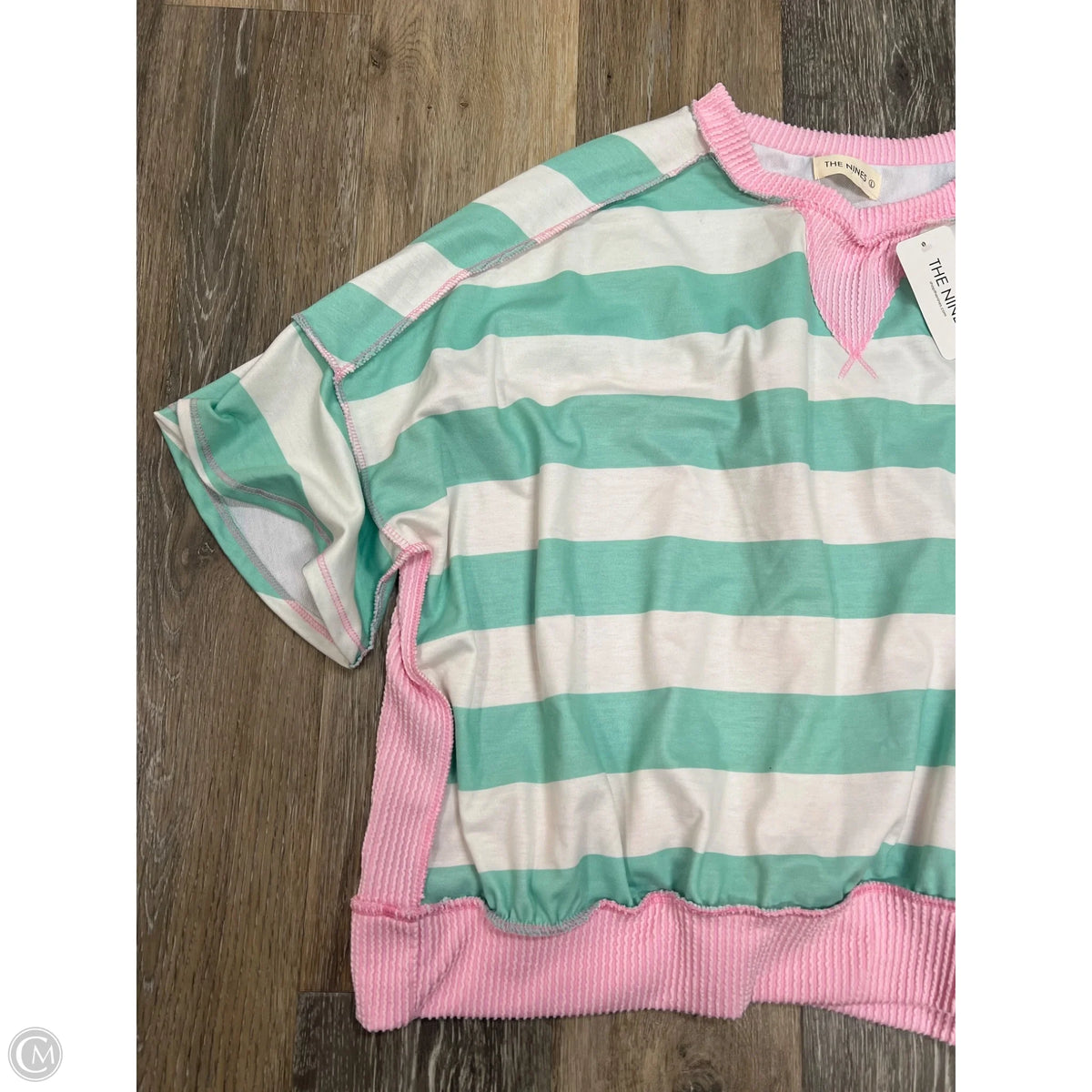 Top Short Sleeve By The Nines In Striped Pattern, Size: L