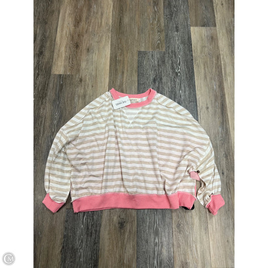 Top Long Sleeve By Haptics In Striped Pattern, Size: M