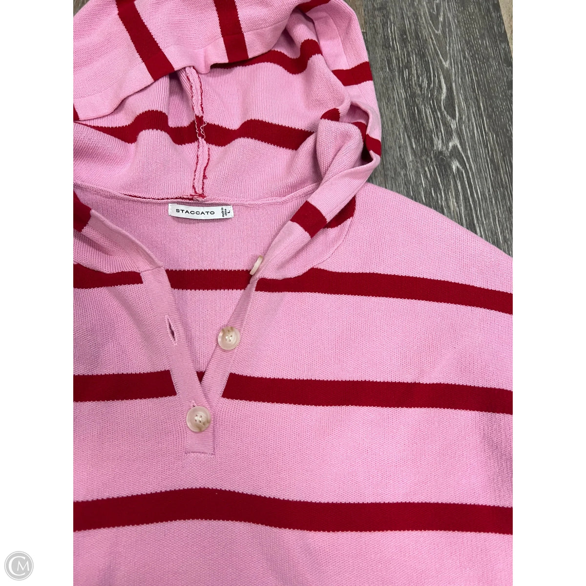 Sweater By Staccato In Striped Pattern, Size: L