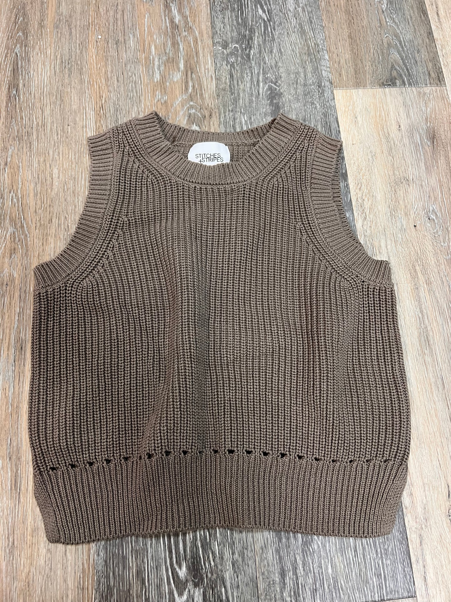 Top Sleeveless By Stitches and Stripes In Brown, Size:S