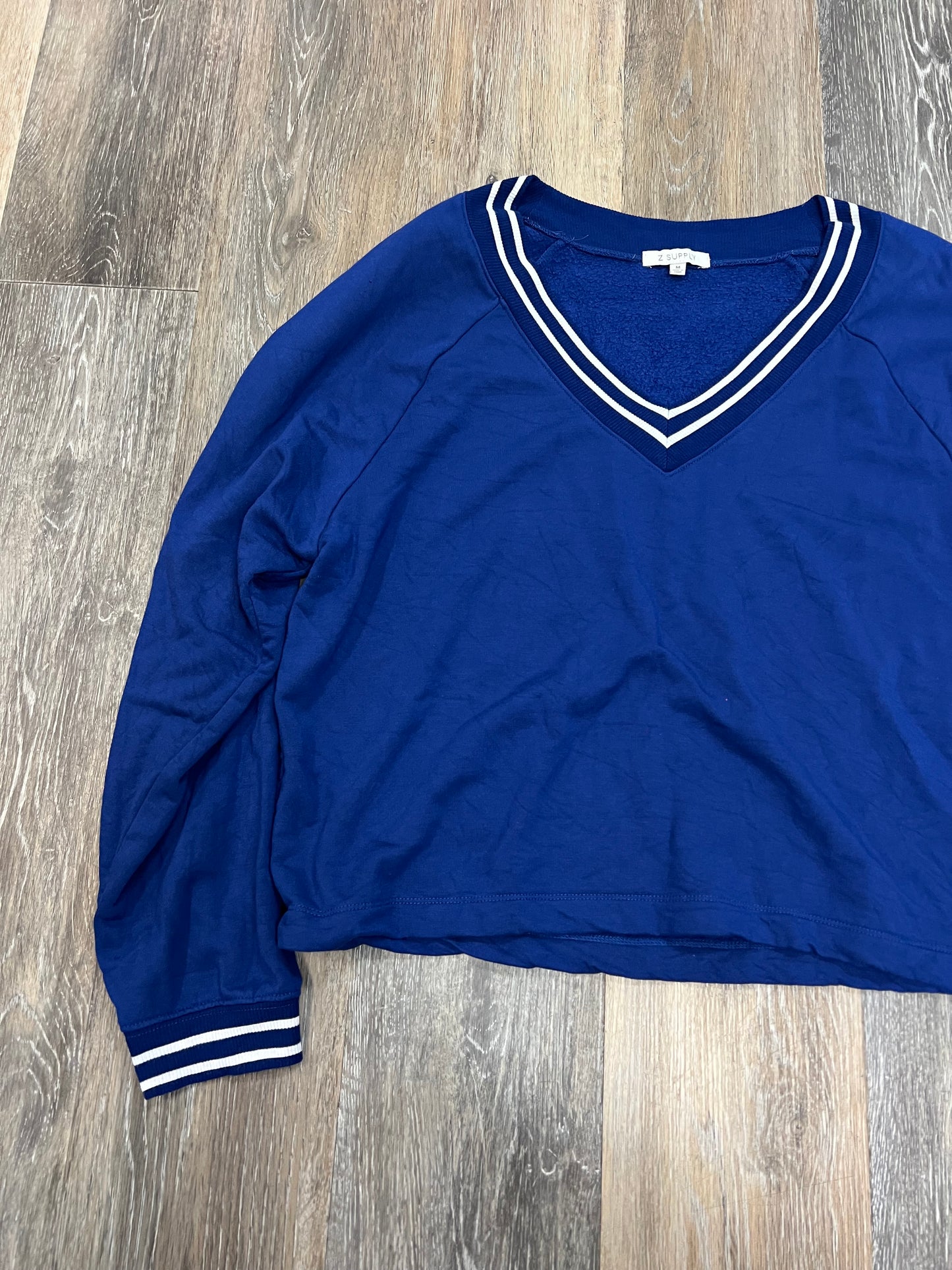 Top Long Sleeve By Z Supply In Blue, Size: M